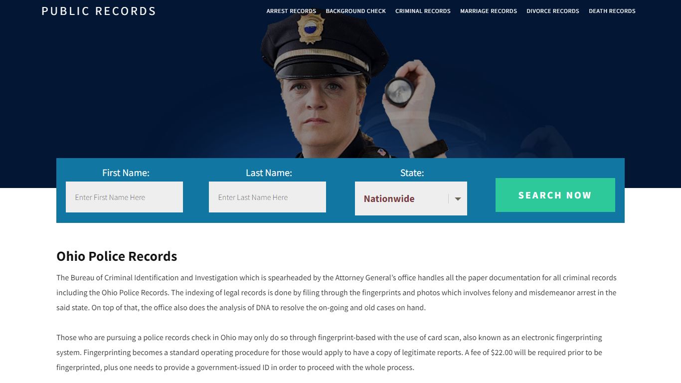 Ohio Police Records | Get Instant Reports On People - Public Records