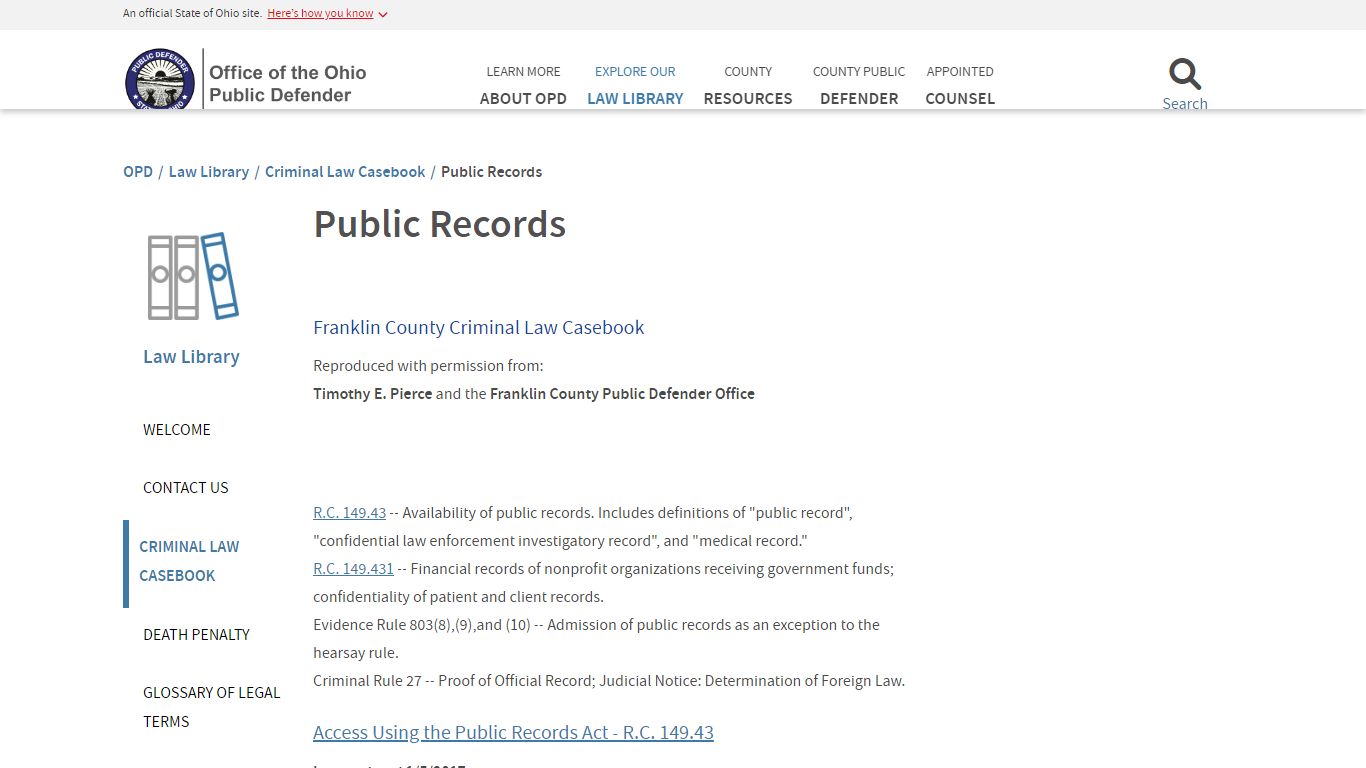 Public Records - Public Defender